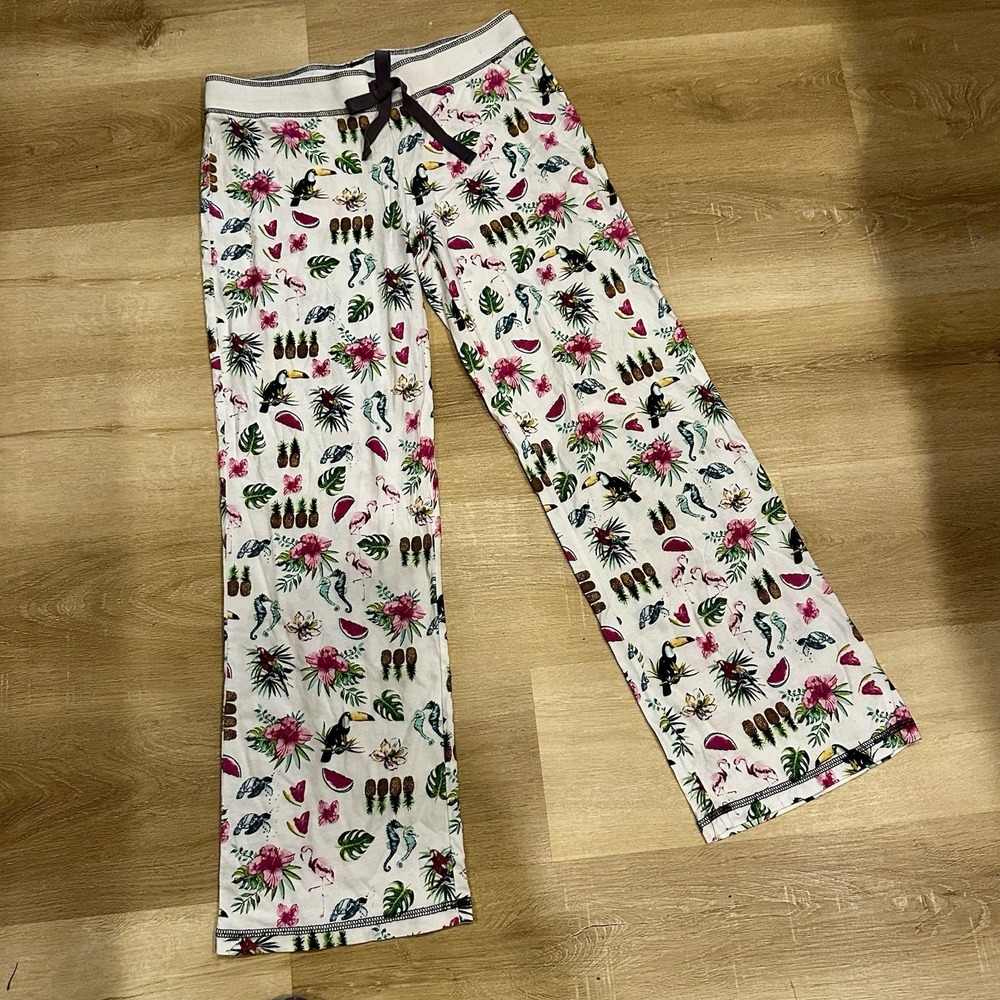 P.J. Salvage White Floral & Tropical Print Pajama Pants